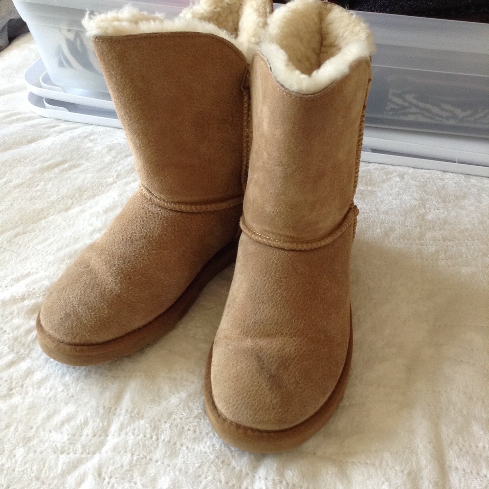 LAM TAN SHEEP LEATHER BOOTIES 6.5/7
